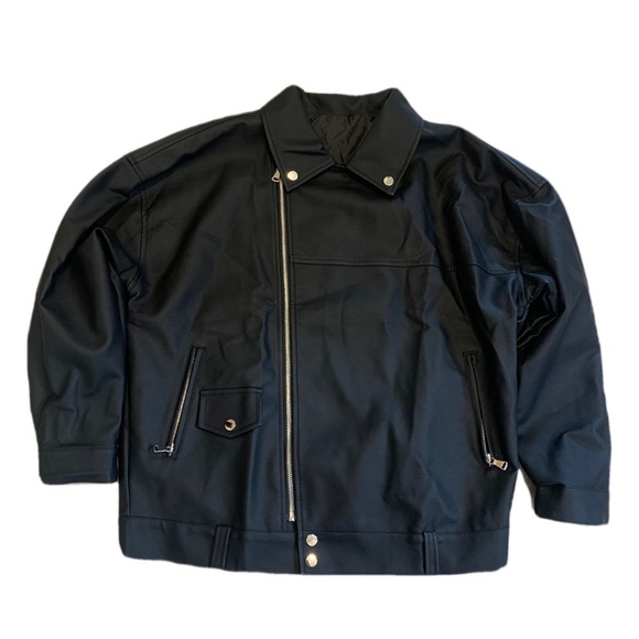 BOB YCL CLOTHING Jackets & Blazers - BOB YCL CLOTHING Faux Leather Bomber Jacket (Size L)